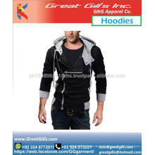 Fashion model fit and warm custom made hoodie jacket fleece cotton